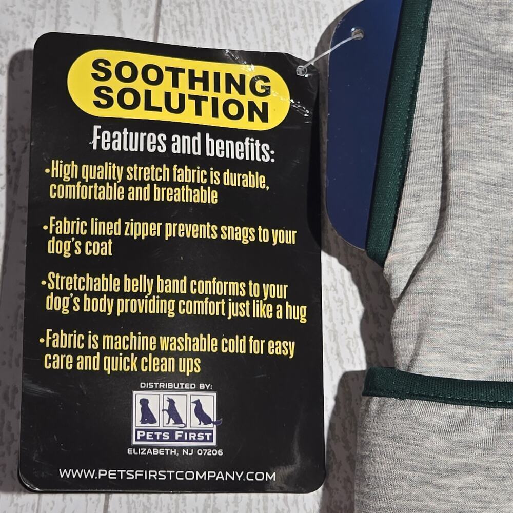 NCAA Michigan State Spartans Dog Anxiety Shirt Calming Soothing Vest SMALL grey - Picture 7 of 9